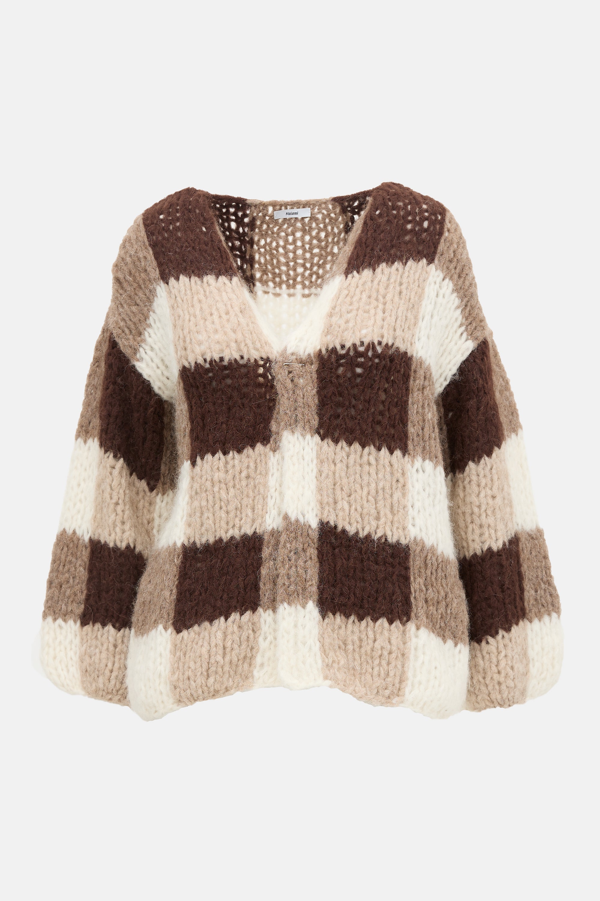 Maiami Wool Patchwork Cardigan
