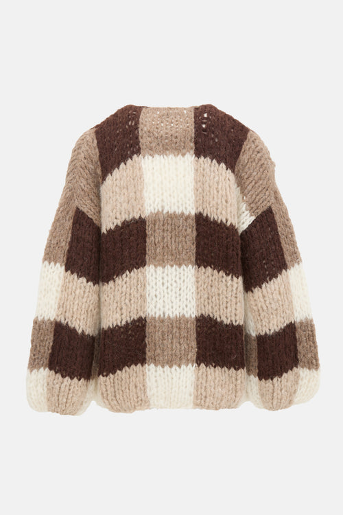 Maiami Wool Patchwork Cardigan