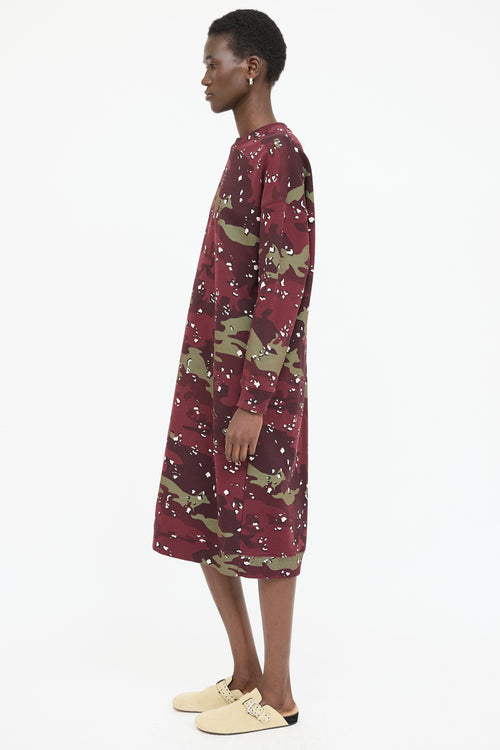 Maison Kitsune Printed Sweatshirt Dress