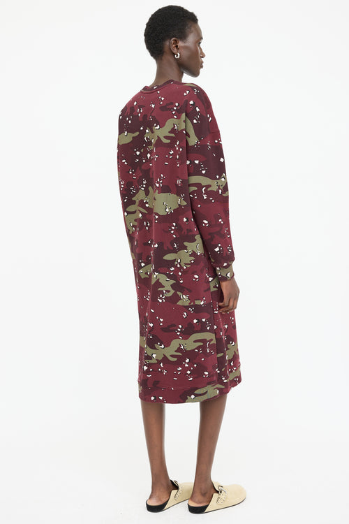 Maison Kitsune Printed Sweatshirt Dress