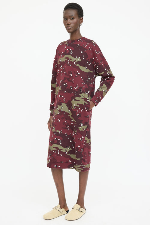 Maison Kitsune Printed Sweatshirt Dress