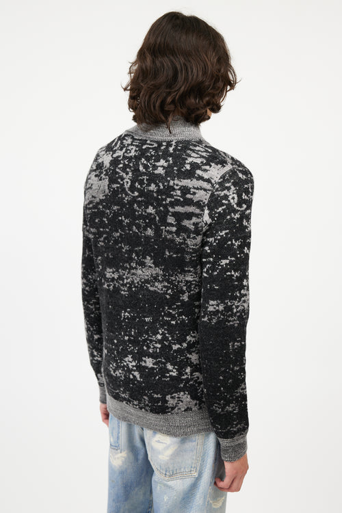 Maison Margiela Black & Grey V-Neck Sweater