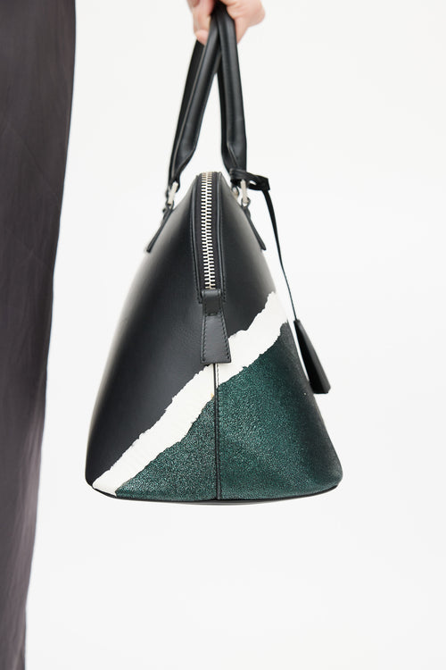 Maison Margiela Black & Multicolour 5AC Messenger Metallic Leather Bag