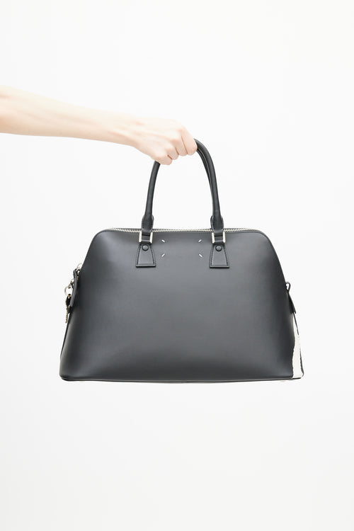 Maison Margiela Black & Multicolour 5AC Messenger Metallic Leather Bag