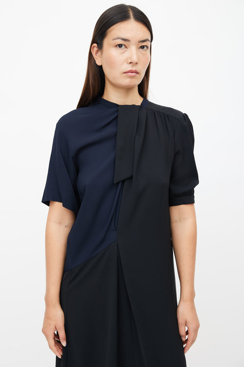 Maison Margiela Black & Navy Colourblock Dress