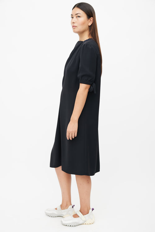 Maison Margiela Black & Navy Colourblock Dress