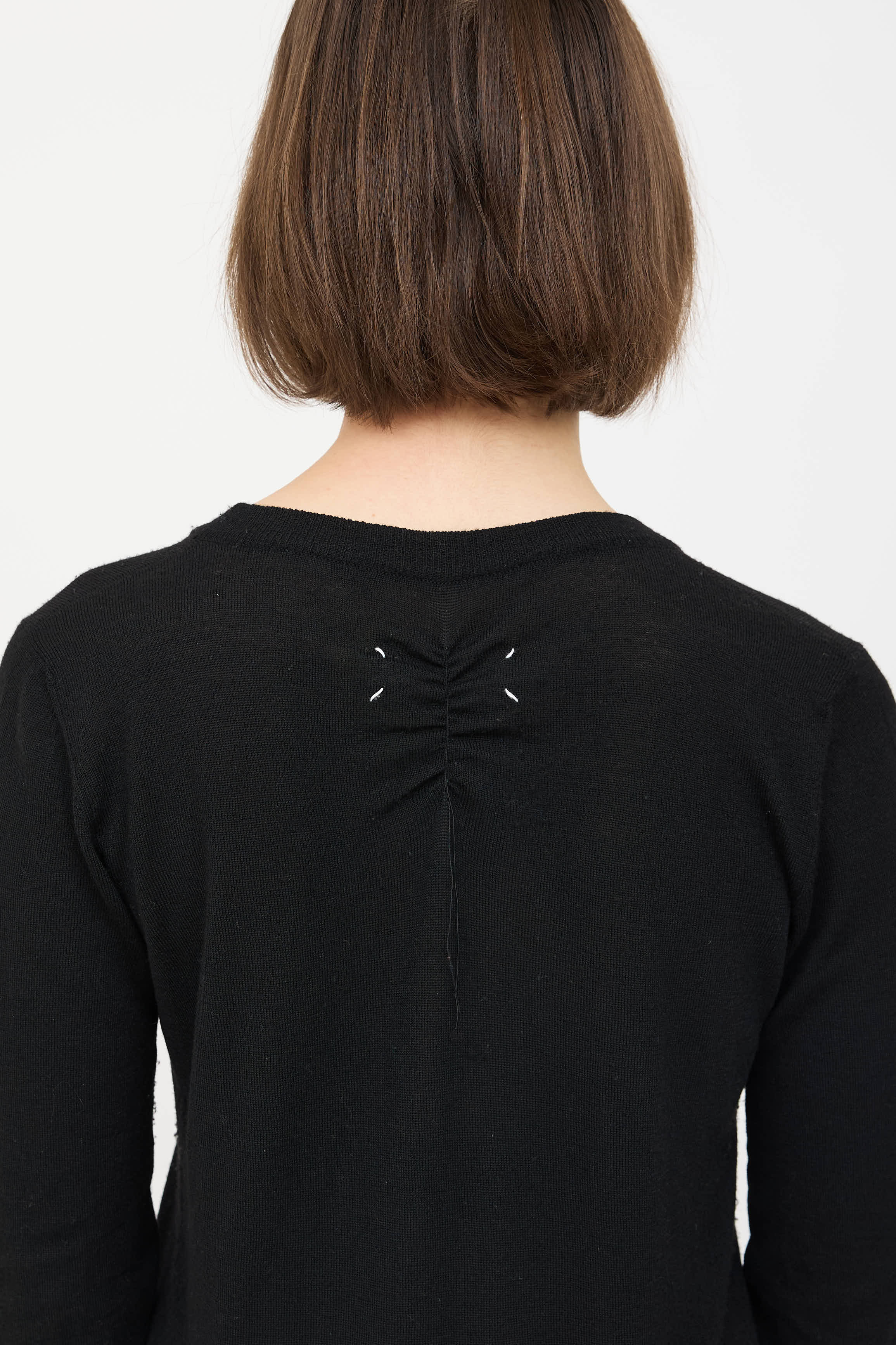 Maison Margiela Gathered Knit Cardigan