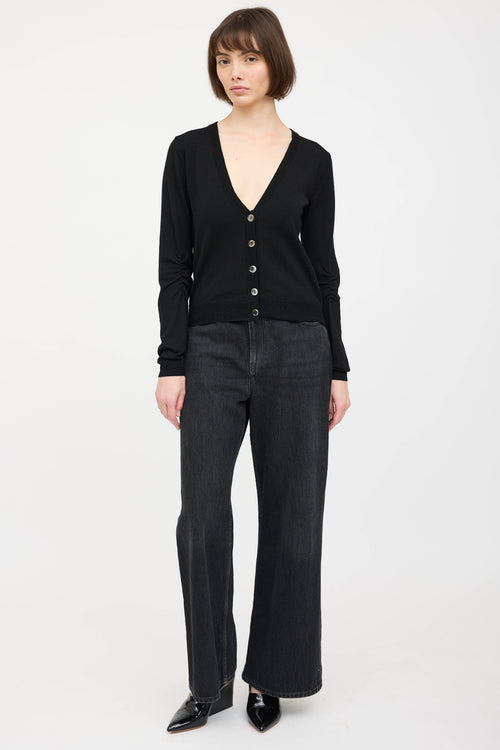 Maison Margiela Gathered Knit Cardigan