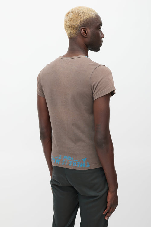 Maison Margiela Brown & Blue Script T-Shirt
