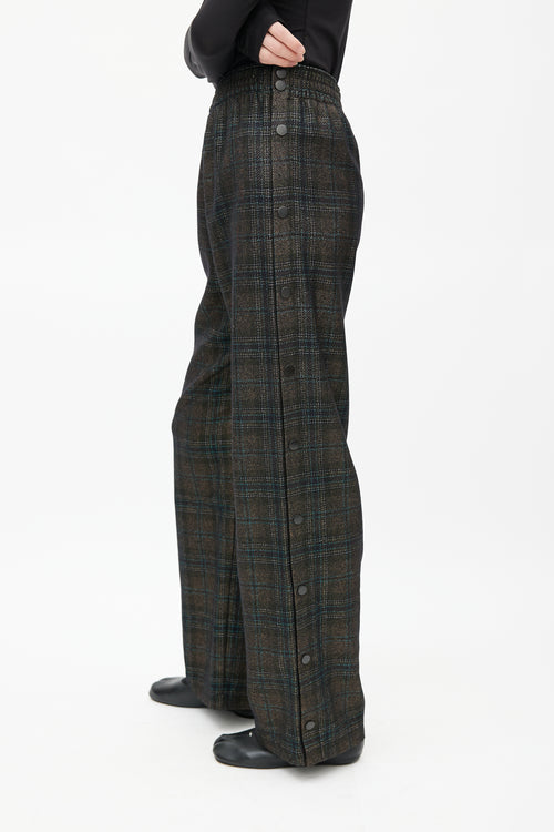 Maison Margiela Brown & Multicolour Wool Plaid Track Pant