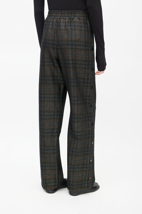 Maison Margiela Brown & Multicolour Wool Plaid Track Pant