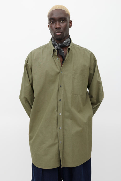 Maison Margiela Green Oversized One Pocket Shirt