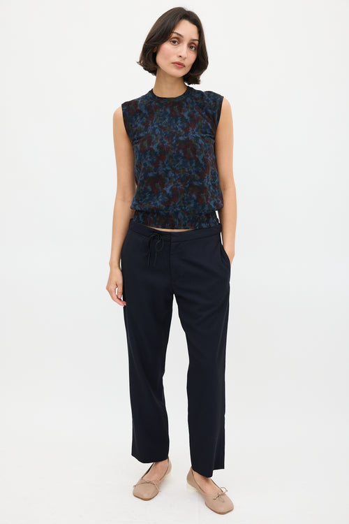 Maison Margiela Blue & Multicolour Dyed Wool Vest