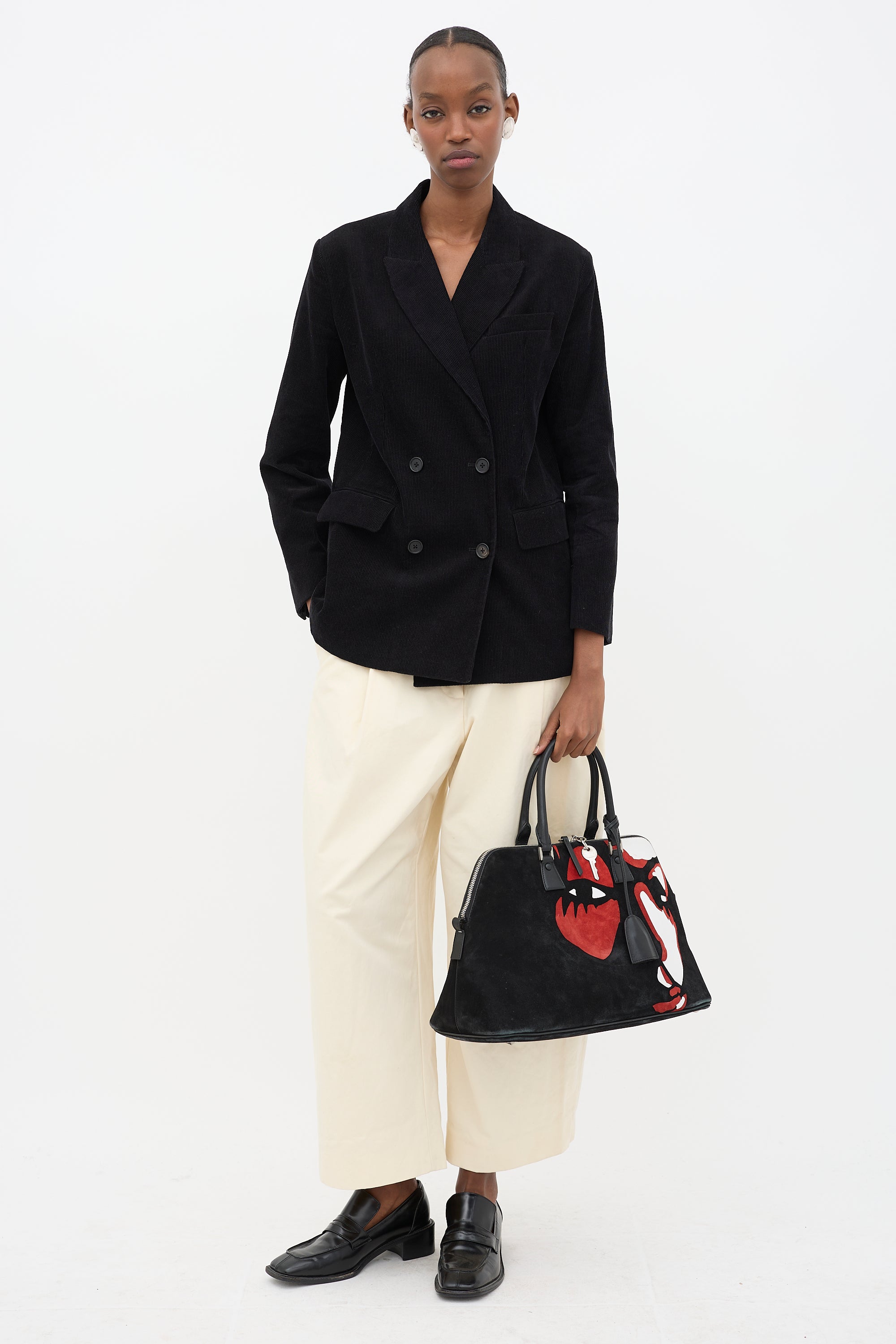 Maison Margiela Suede 5AC Face Bag