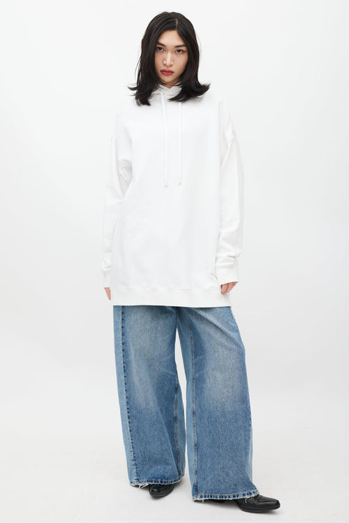 Maison Margiela White & Black Number Print Hoodie
