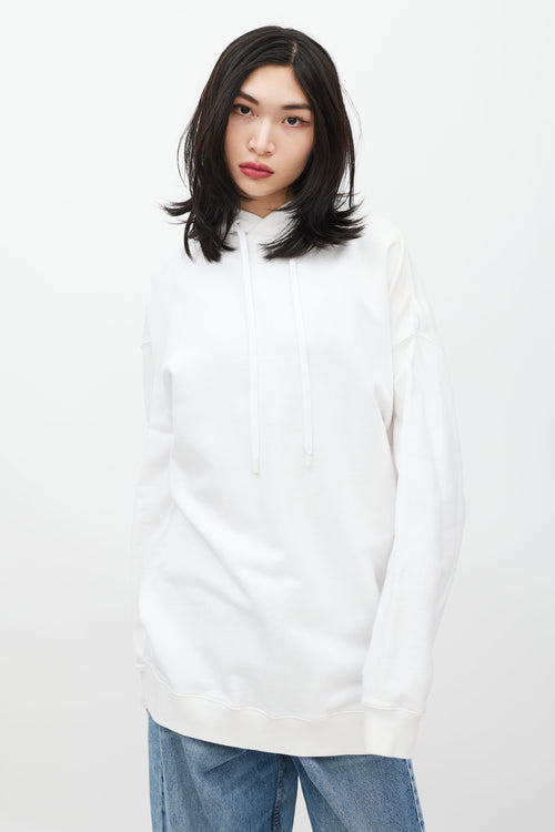 Maison Margiela White & Black Number Print Hoodie