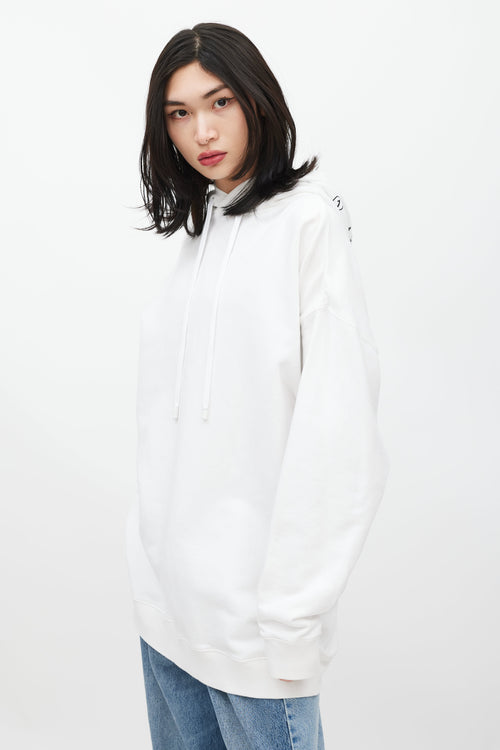 Maison Margiela White & Black Number Print Hoodie