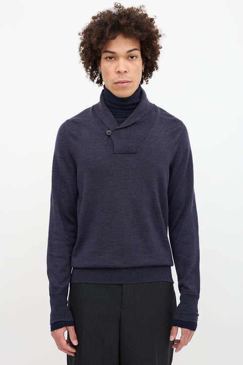 Maison Margiela Wool Shawl Collar Sweater