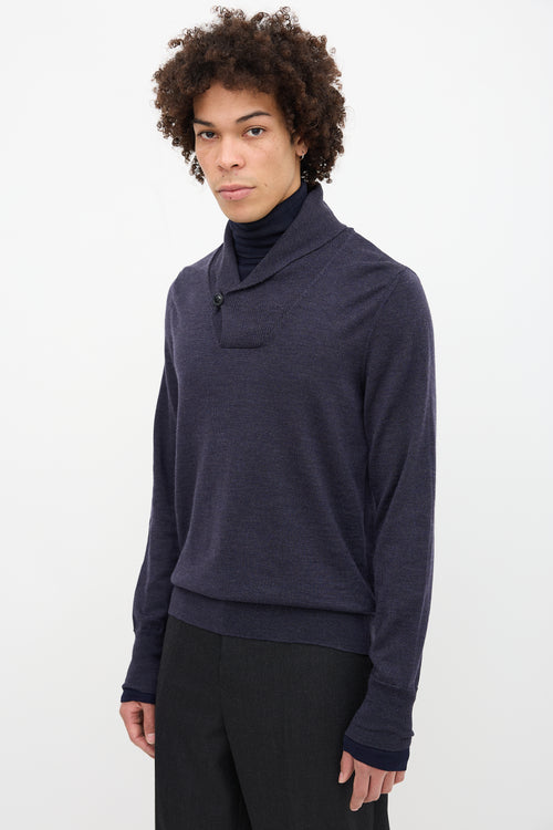 Maison Margiela Wool Shawl Collar Sweater