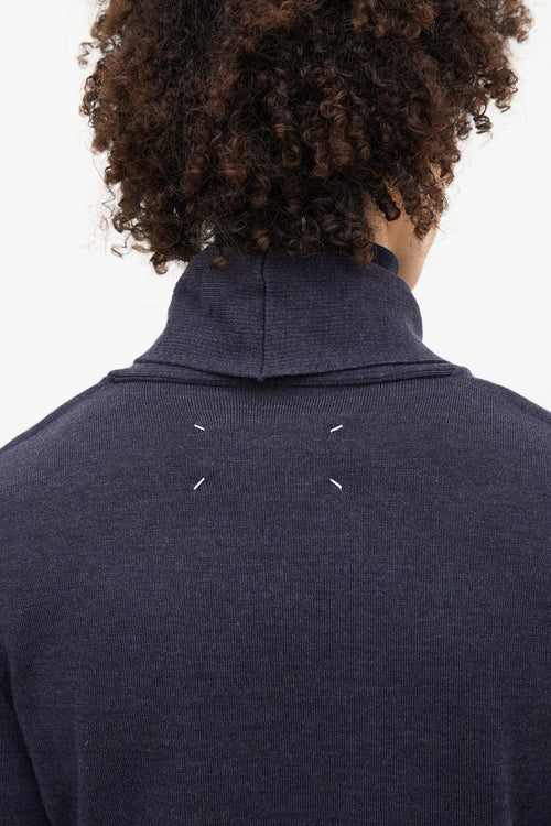Maison Margiela Wool Shawl Collar Sweater