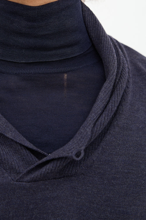 Maison Margiela Wool Shawl Collar Sweater