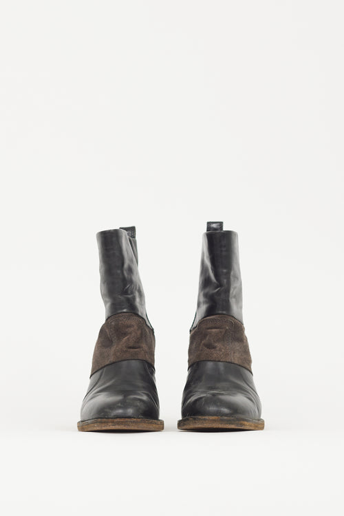 Maison Margiela Black & Brown Leather Boot