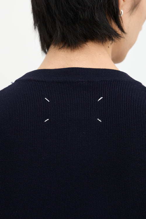 FW 2015 Leather Panel Sweater