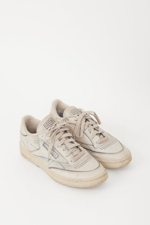 Maison Margiela X Reebok Beige Project 0 Club C Trompe L'Oeil  Sneaker