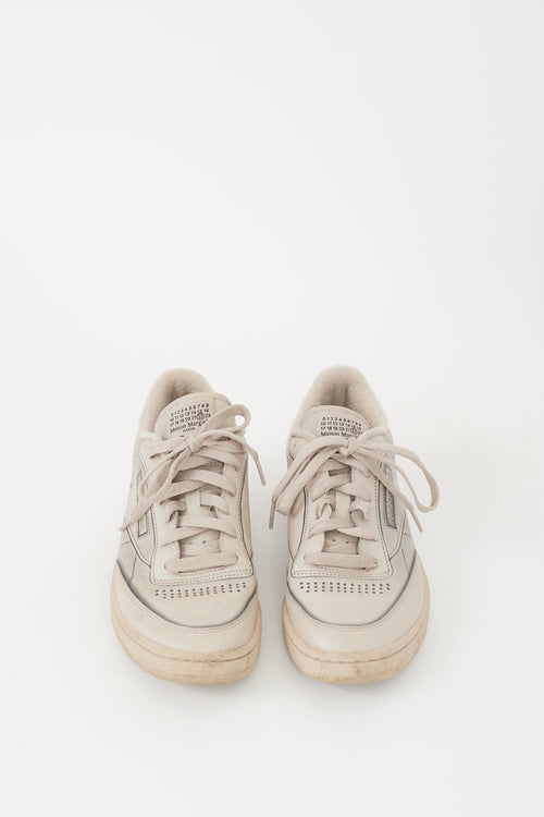 Maison Margiela X Reebok Beige Project 0 Club C Trompe L'Oeil  Sneaker