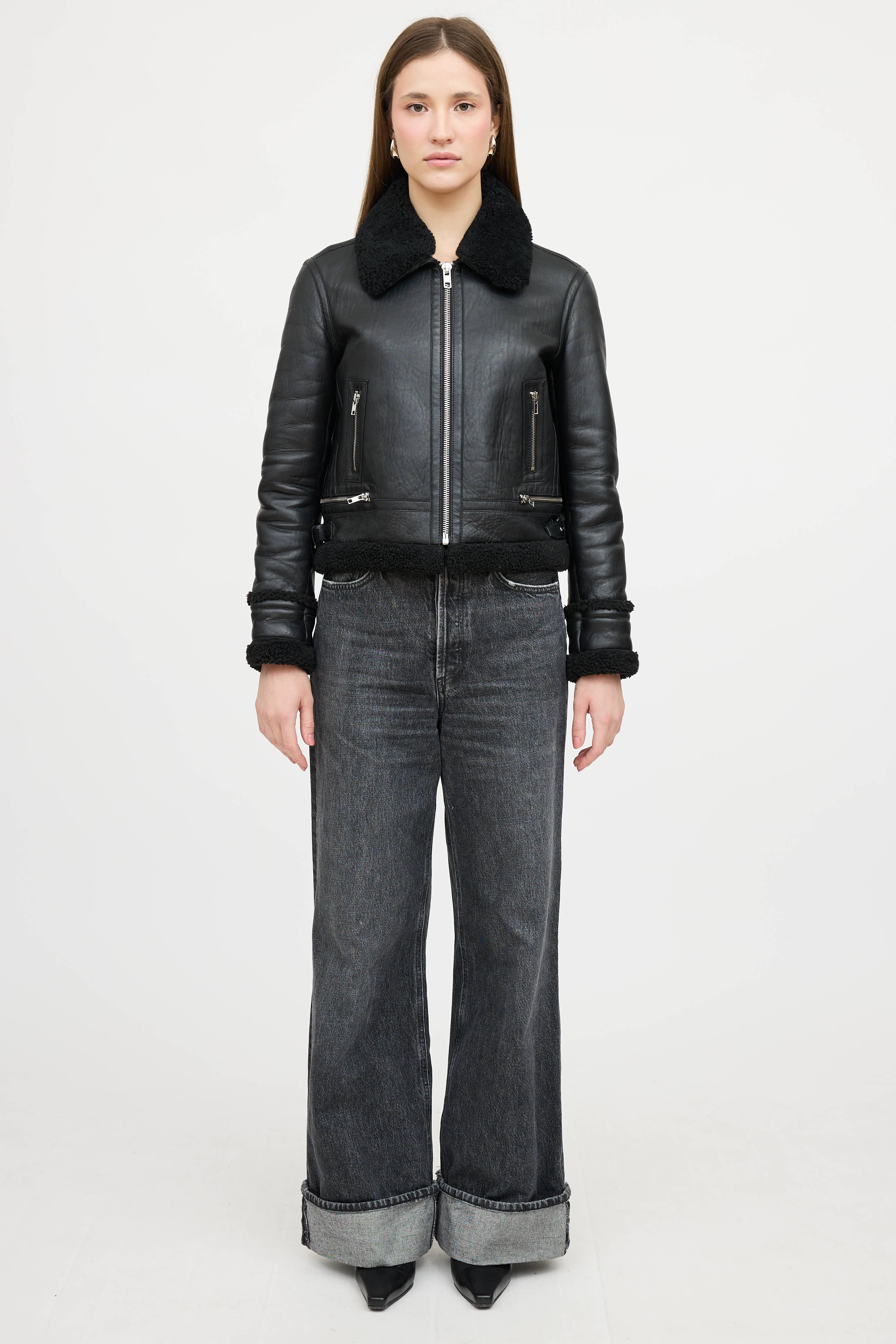 Maje Bartonfink Shearling Jacket