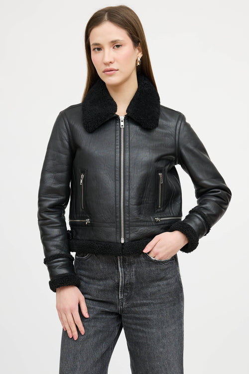 Maje Bartonfink Shearling Jacket