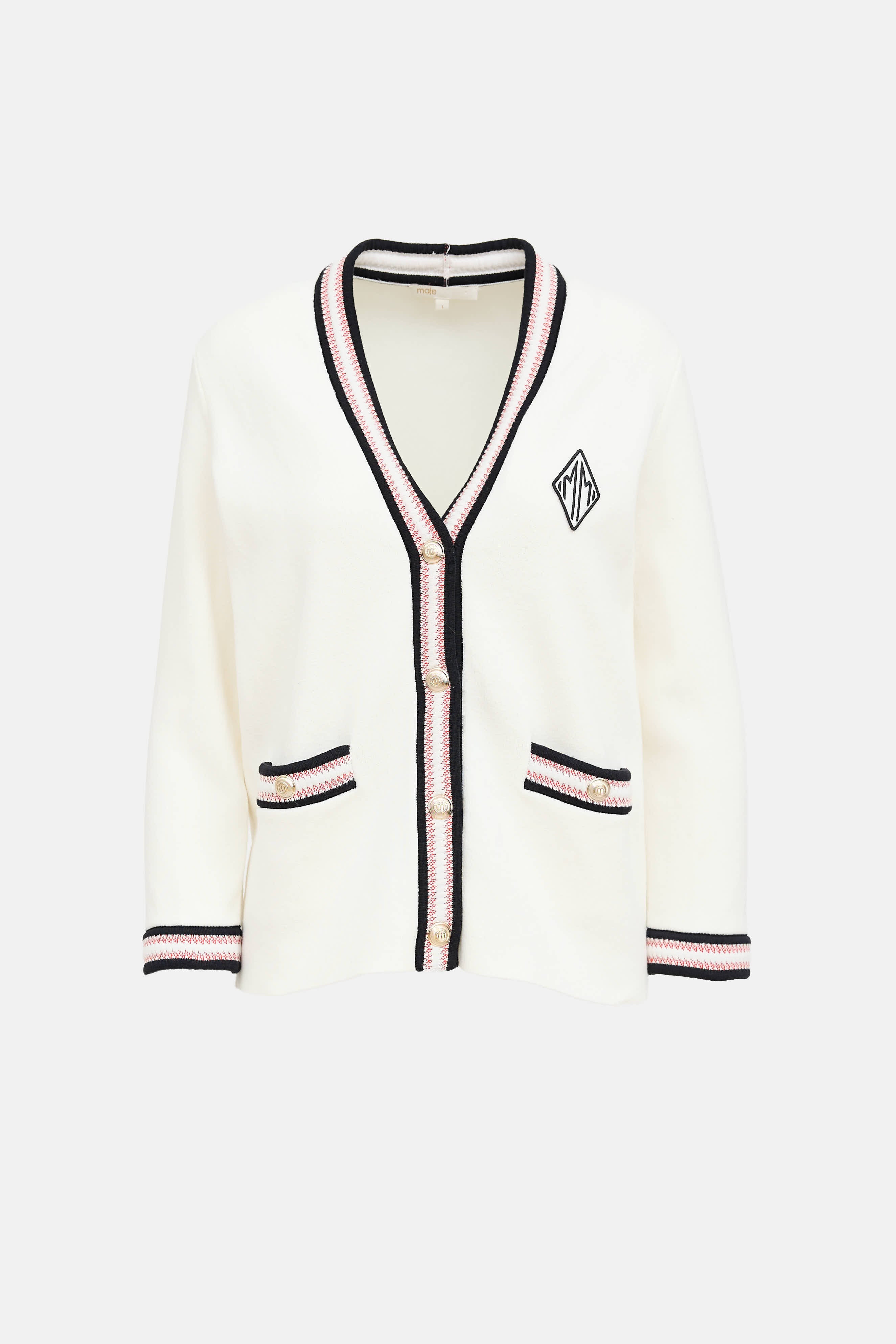 Maje Maison Embroidered Cardigan