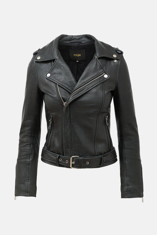 Maje Leather Biker Jacket