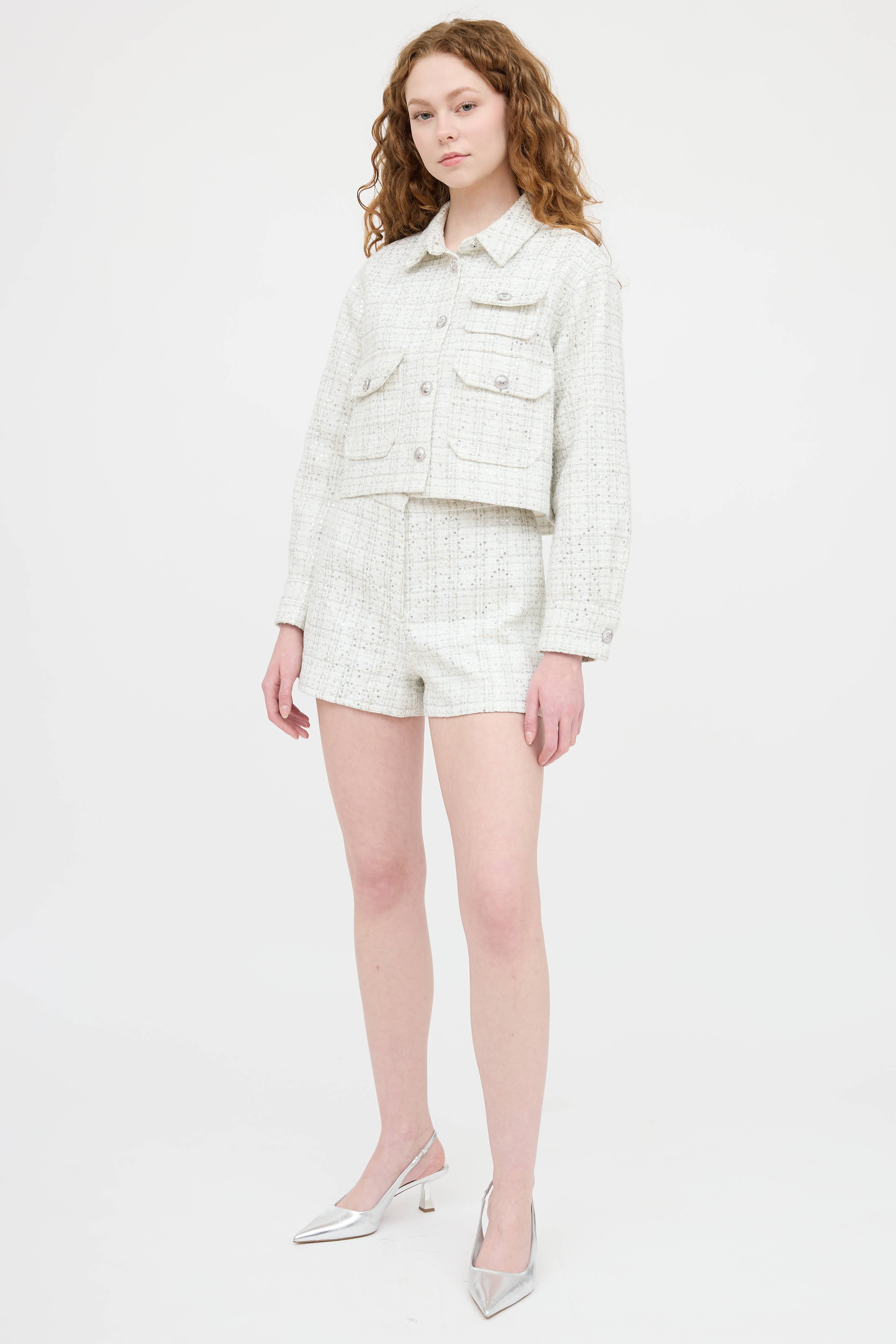 Maje Tweed Sequin Co-Ord Set
