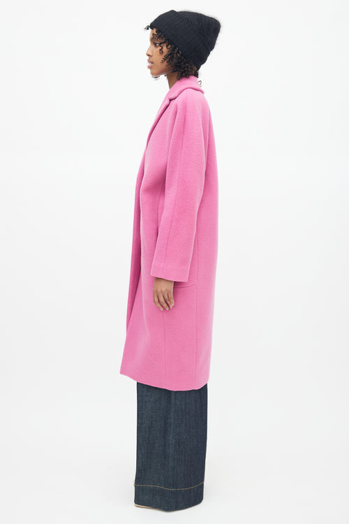 Malene Birger Pink Wool & Mohair Bugsy  Coat