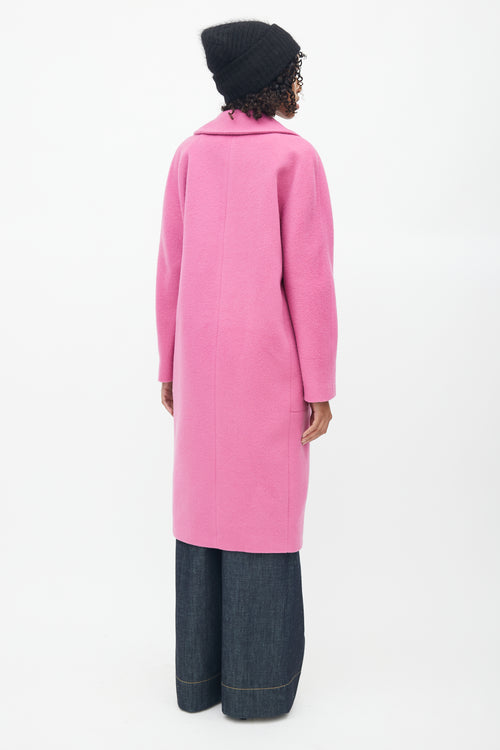 Malene Birger Pink Wool & Mohair Bugsy  Coat