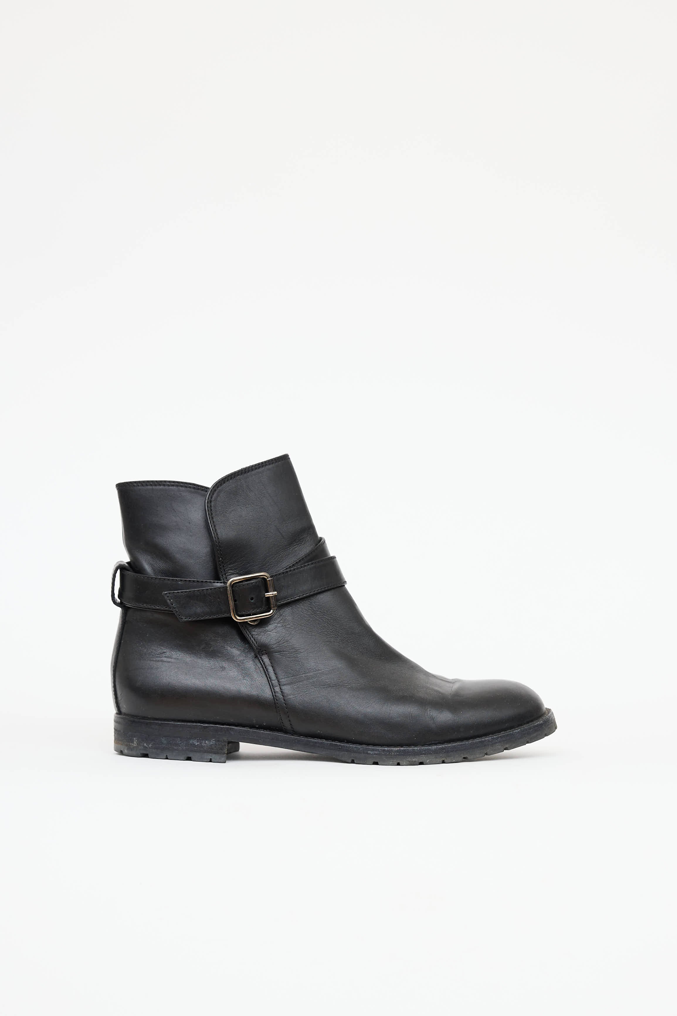 Manolo Blahnik Buckle Ankle Boot