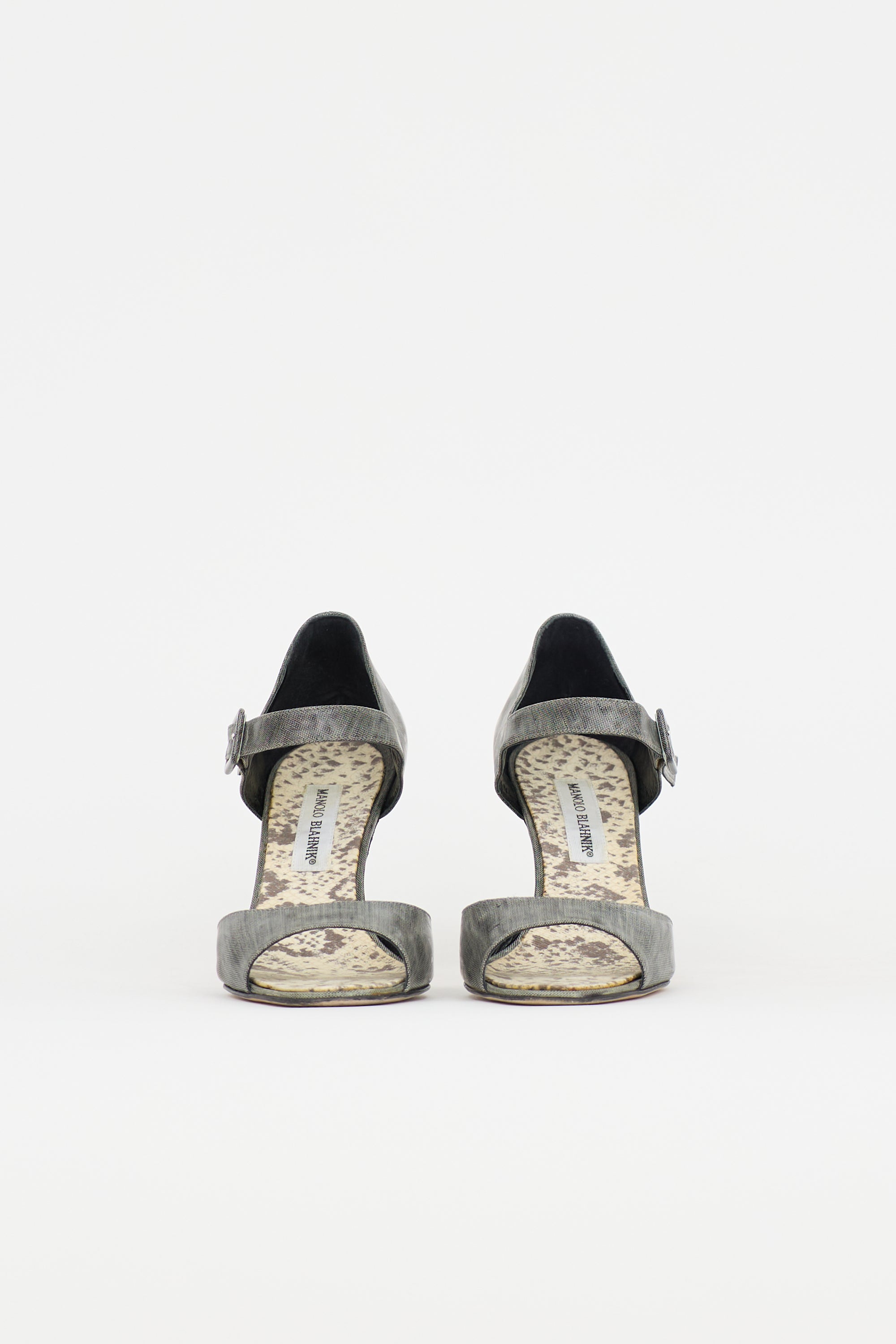 Manolo Blahnik Coated Mary Jane Heel