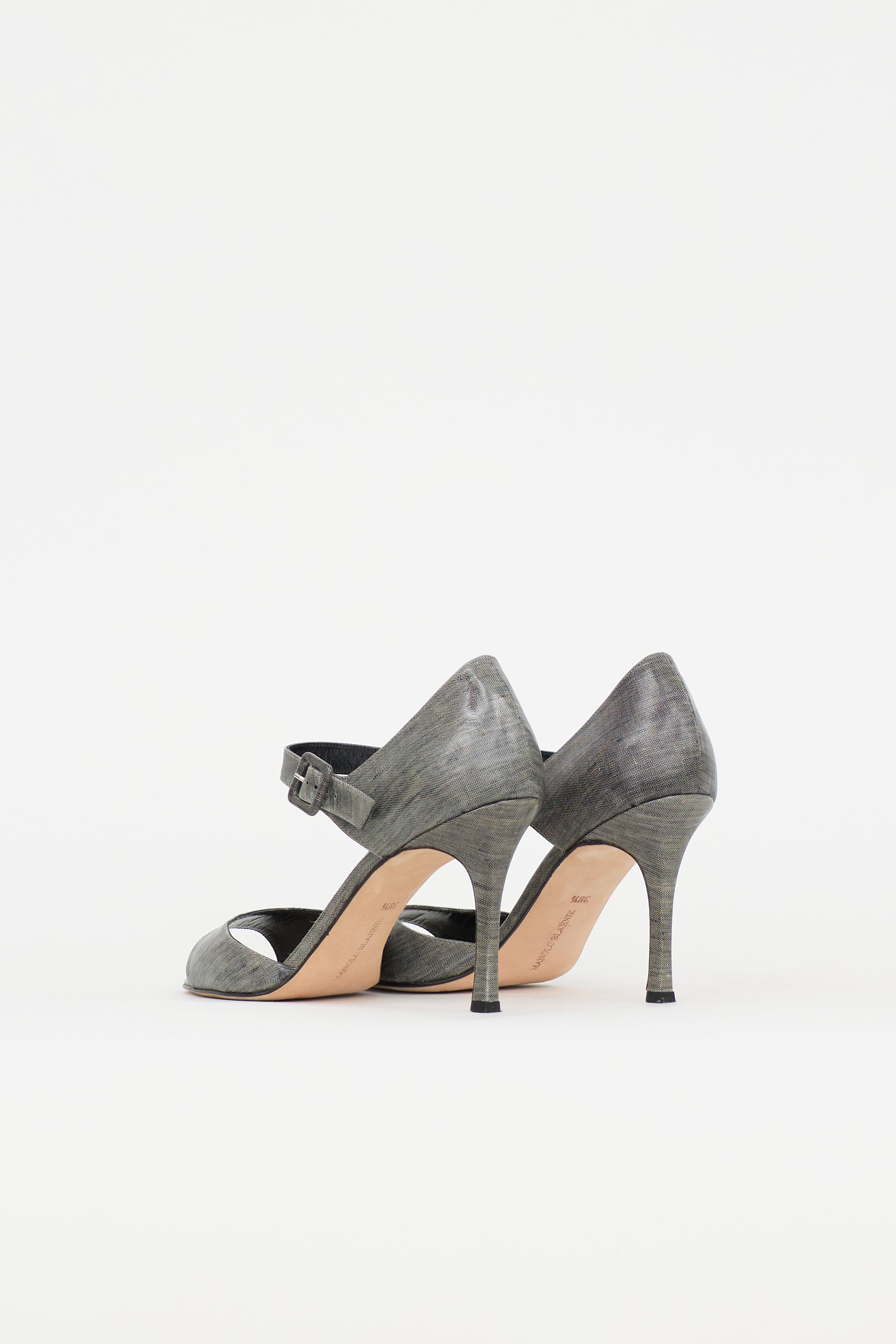 Manolo Blahnik Coated Mary Jane Heel
