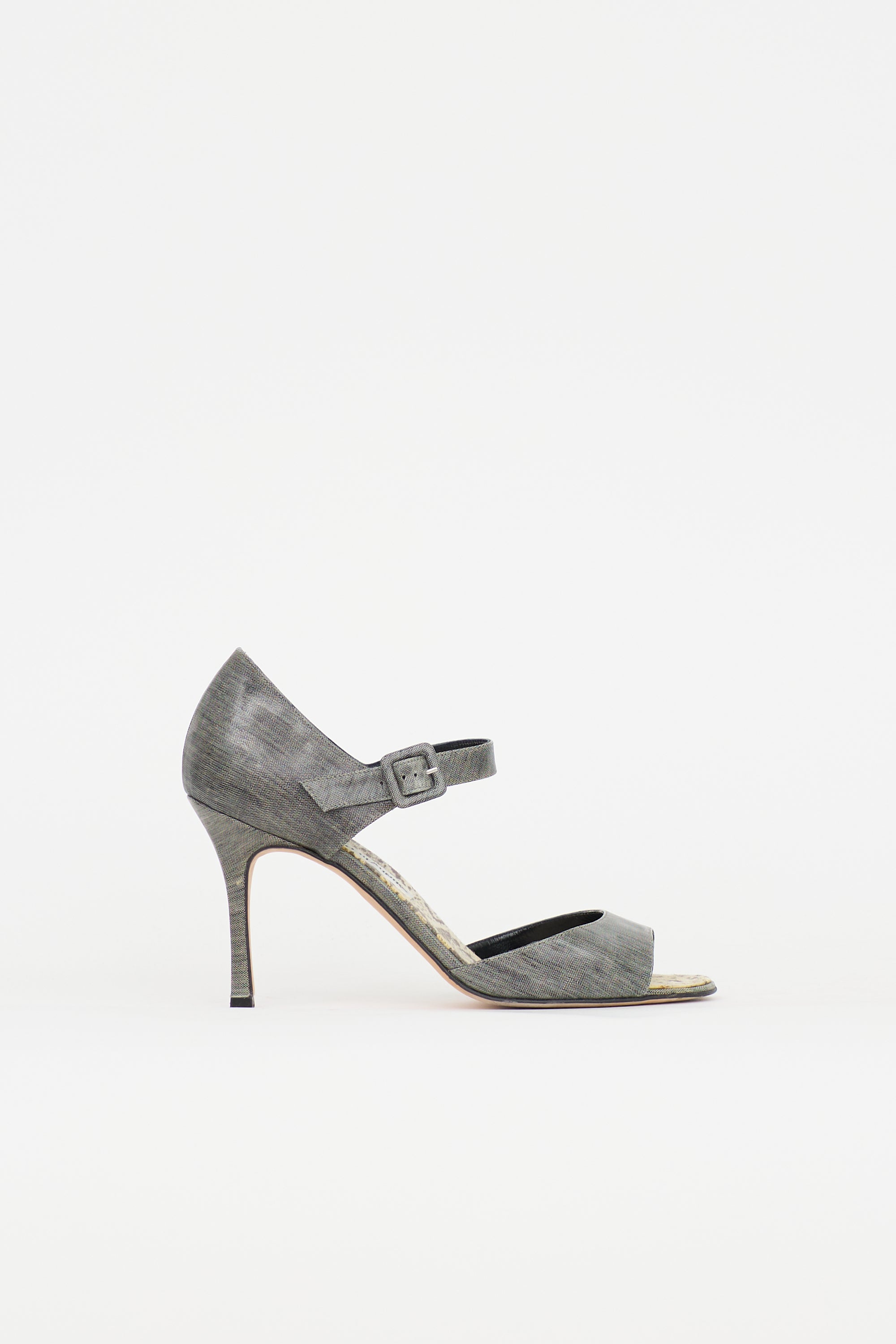 Manolo Blahnik Coated Mary Jane Heel
