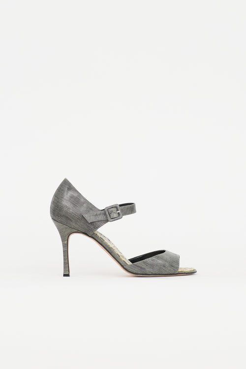 Manolo Blahnik Coated Mary Jane Heel