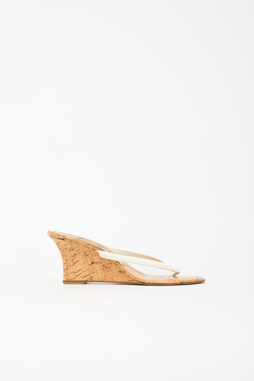 Manolo Blahnik Cork Wedge Sandal