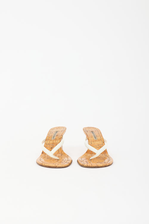 Manolo Blahnik Cork Wedge Sandal