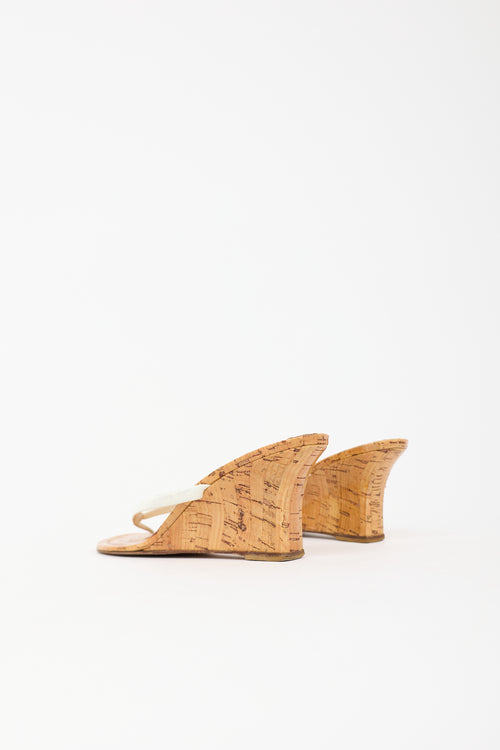 Manolo Blahnik Cork Wedge Sandal