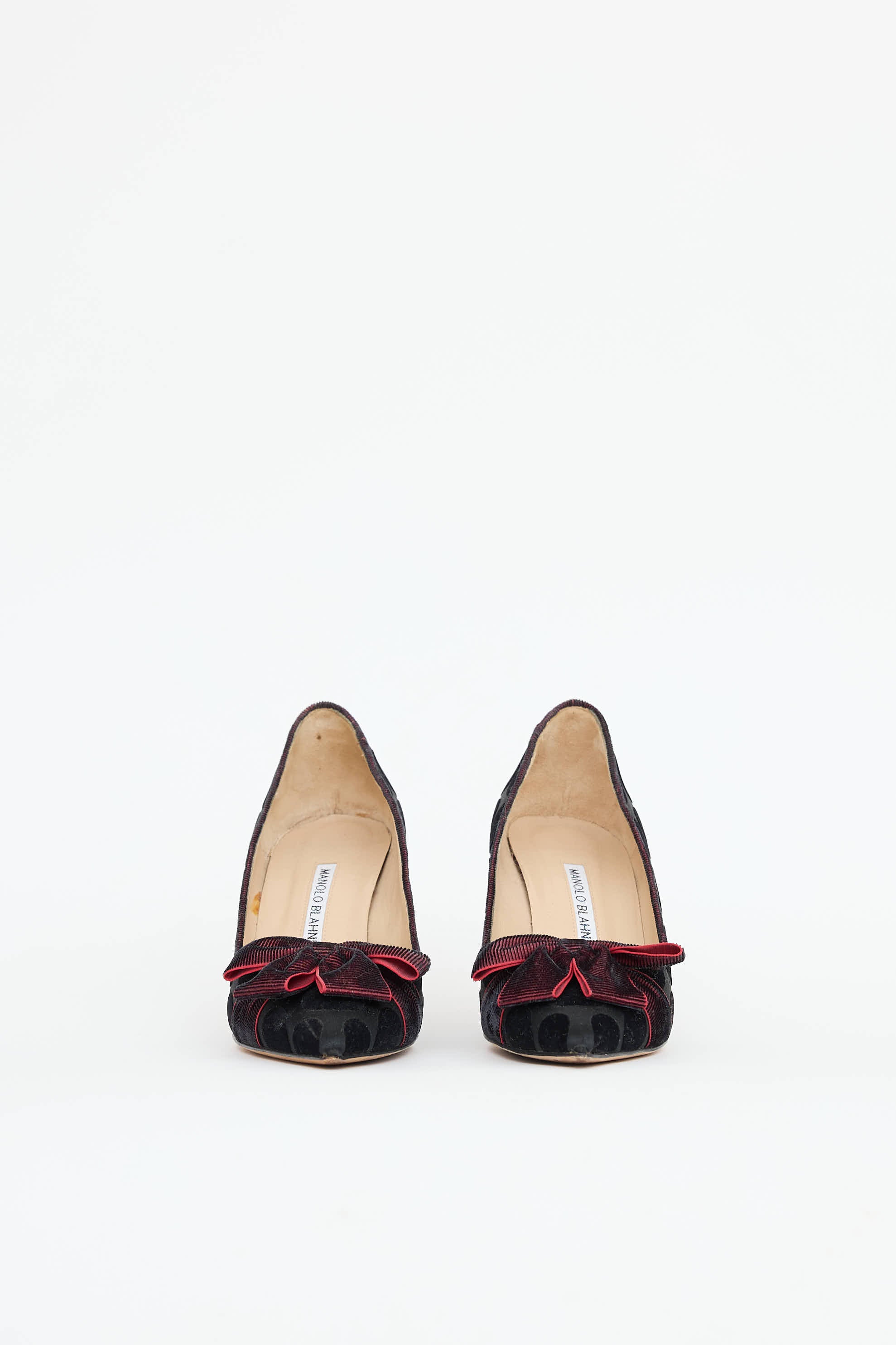 Manolo Blahnik Polka Dot Bow Pump