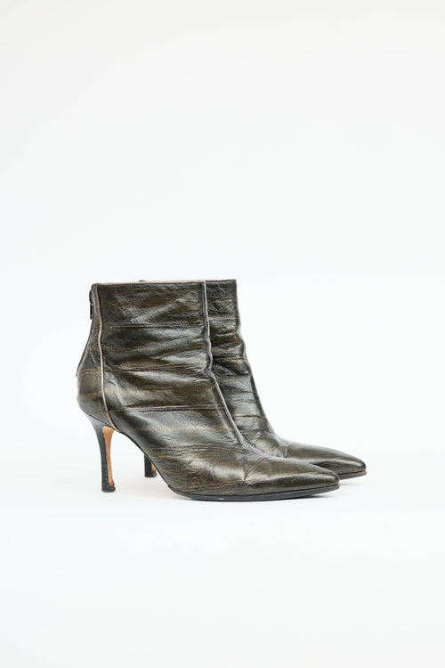 Manolo Blahnik Textured Ankle Boot