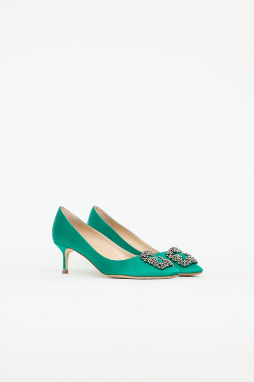 Manolo Blahnik Satin Hangisi Pump