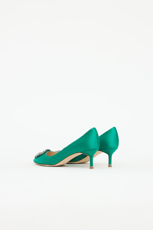 Manolo Blahnik Satin Hangisi Pump
