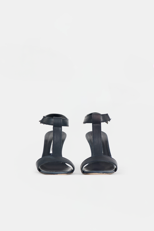 Manolo Blahnik Leather T-Strap Sandal