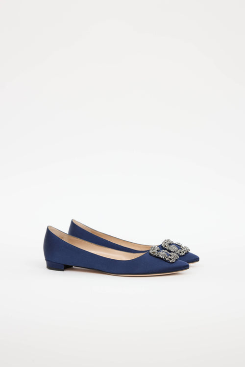 Manolo Blahnik Satin Hangisi Flat